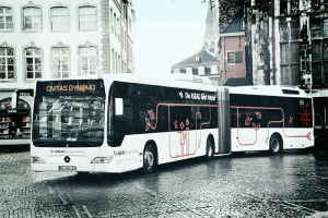 Vorstellung des ASEAG-Hybridbusses auf dem Aachener Markt.