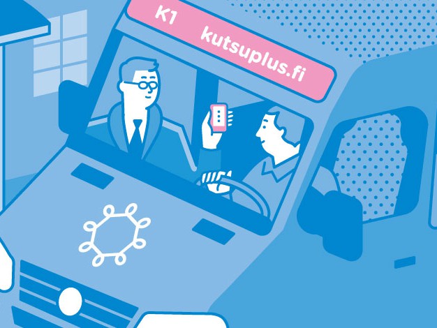 Hier kommt Kutsuplus, der smarte On-Demand-Bus.