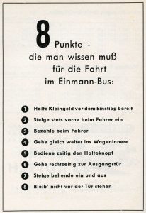 Hinweise zur Nutzung des Einmann-Busses